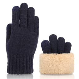 Female Winter Warm Knitted Full Finger Gloves Men Solid Woolen Touch Screen Mittens Women Thick Warm Cycling Driving Gloves H46
