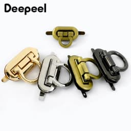 1/2/3/5Pcs Metal Square Turn Twist Locks Women's Bag Lock Buckle Decorative Handbag Closure Clasps Hardware Accessories