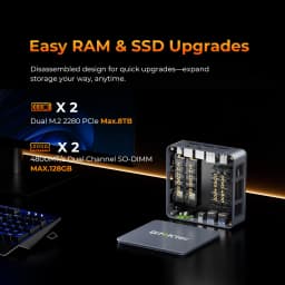GMKtec M6 Ultra Mini PC AMD Ryzen5 7640HS Desktop Computer 16GB RAM 512GB PCIe3.0 SSD Windows 11 Pro Micro PC with Dual 2.5G LAN