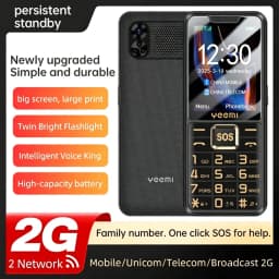 YEEMI K3 UNIWA 2G Feature Keypad Phone 2.4 Inch Sereen Dual SIM Card MAX 32GB 2500mAh FM SOS Big Button Button BT Phone