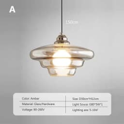 Nordic Minimalist Glass Pendant Light With Single Head Antique Style Cream Hanging Light Study Bar Counter Front Desk Studio