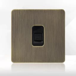 Retro Metal Brushed Antique Stainless Steel Push Button Switch Panel UK 13A Socket with USB Phone Charging for Home Improvement