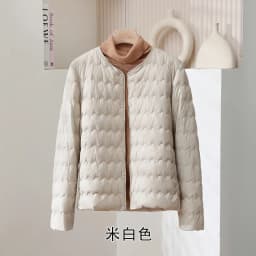 Lightweight Short Women's down Jacket 2026 Autumn Winter round Neck Adjustable V-Neck Warm Inner Wear Outerwear Korean Style ...
