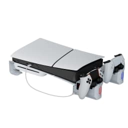 Tuodes Horizontal Cooling Stand With Controller Charger RGB Light Adjustable Fans Fast Charging Station For PS5 Pro/PS5 Slim