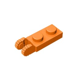 MOC PARTS GDS-821 PLATE 1X2 W/FORK/VERTICAL/END Single side hinged plate (teeth) compatible with lego 44302 children's toys