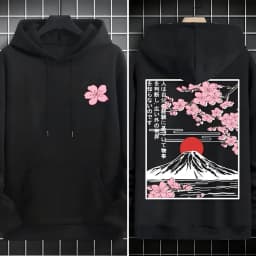 Plum blossoms that can withstand severe cold Print Mans Retro Loose Hoodie Fleece Warm Fashion Hoody Unisex Basics Clothing