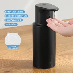 480ml Kitchen Soap Dispenser Automatic Sensor Hand Sanitizer Machine Intelligent Electric Body Wash Soap Dispenser 304 Stainl
