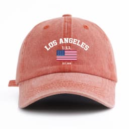 1pc LOS ANGELES Print Washed Baseball Cap for Adults,Minimalist Retro Style Casual Soft Adjustable Dad Hat,Perfect As Gift