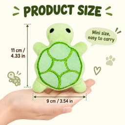 Mini Squeaky Turtle Dog Toy Soft Plush Interactive Chew Toy for Small Dogs Puppies Indoor Fetch Play Bite Sound Pet Toy Gift