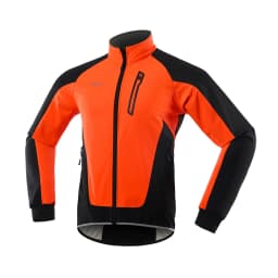 ARSUXEO Men's Winter Warm Cycling Jacket Windproof Thermal Fleece Breathable Waterproof Reflective Breathable MTB Clothing 20B
