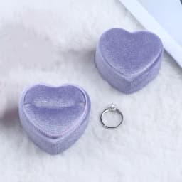 Heart Shaped Creative Velvet Ring Box Jewelry Packaging and Storage Box Diamond Ring Box for Propose Marriage and Wedding