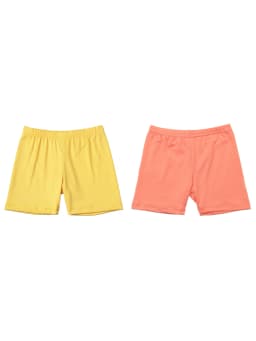 2Pcs Summer Solid Color Kids Leggings Girls Safety Shorts Leggings Girls' Beach Shorts Are Suitable for Children Aged 2-12 Years