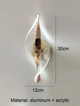 1pc/2pc Golden Snowflake, Cloudy Acrylic Wall Sconce for Living Room, Bedroom Home Decor, Modern LED Bedside Wall Sconce