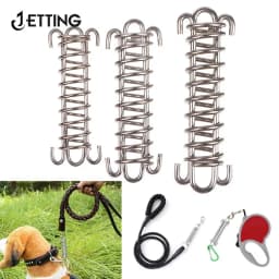 1pcs Dog Leash Shock Absorbing Buffer Tension Spring Training Sun Shade Heavy Duty Steel Tent Rope Fixed Buckle Drawbar Spring