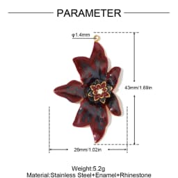 3pcs/Lot Stainless Steel Round Red Agate DIY Earring Charms Amethyst Natural Stone Necklace Pendants Woman Waterdrop Jewelry