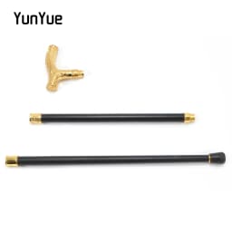 Gold Wolf Metals Carving Walking Cane Gentleman Art Decorative Fashion Elegant Walking Stick Lady Cosplay Film Props Party Cane
