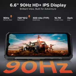 DOOGEE Fire 5 Ultra Dual Camping Lights 6.6" Rugged Phone 13000mAh Battery 36GB RAM (6+30) 128GB ROM Google Pay NFC Helio G81 Smart Phone