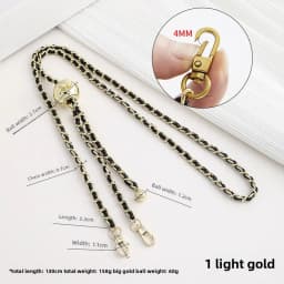 Bag Extension Strap For Women Bag Adjustable Leather Chain Shoulder Strap Modification Small Golden Ball Chain Accessories