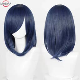40cm Medium Basic Anime Cosplay Wig Bang Blond Black White Red Pink Green Brown Gold Blue Heat Resistant Synthetic Hair Wigs