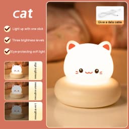 Cute Cartoon LED Night Light with Multi Level Dimming Touch Control Baby Bedside Lamp Essential for Nursery Room Decoration