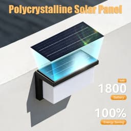 Outdoor Solar LED Wall Lights IP65 Waterproof Wall Sconce 3-Colors Temperature Dimmable Solar Lamp For Garden Porch Patio Fence