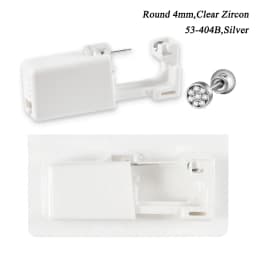 1PC 24K Gold Plated Earring Disposable Ear Piercing Unit Nickel Free Ear Studs with Ball Clasp Safety NO PAIN Piercer Machine