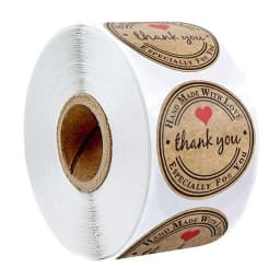 500pcs Handmade with Love Stickers Baking Label Wedding Sticker Party Label Decoration Envelope Seal Stationery Black Sticker