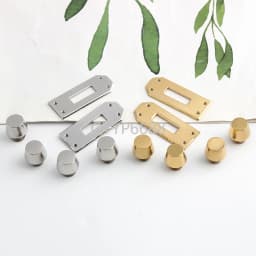 3/10Sets Silver/Gold Stainless Steel Rectangle Eyelets Screws For Handbag Shoulder Bags Lock DIY Hardware Repair Fix Accessories