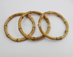 2-10-20PCS 12cm 15cm 18cm Customized Bamboo Bags Handles Accessories Bamboo Purse Handle Natural Bamboo Round Handle DIY Craft