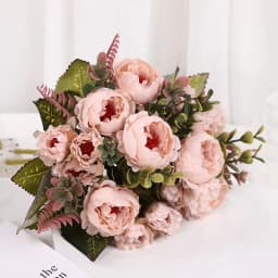 Artificial Ronghua Peony Simulation Flower Home Wedding Fake Flower Bundle Engineering Horticultural Decoration