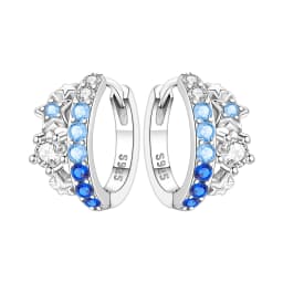 Orstarry S925 Sterling Silver Colorful Wavy Earrings Versatile Hoop Earrings For Women Jewelry Original Party Gifts