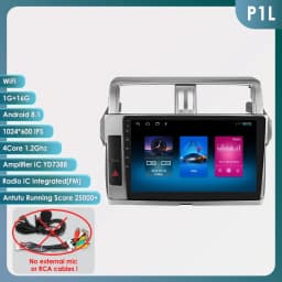 Hizpo AI Voice Car Radio Android Auto Multimedia For Toyota Land Cruiser Prado 150 2013-2017 4G Carplay Autoradio No 2din DVD