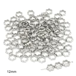50pcs Two Hole CCB Love Heart Flower Circle Frame Beads Spacer Connectors for DIY Jewelry Making Necklace Bracelet Accessories