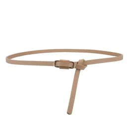 Simple Thin Belts for Women Summer Dress Belt Lightweight 110cm Long Solid Color PU Band Belts