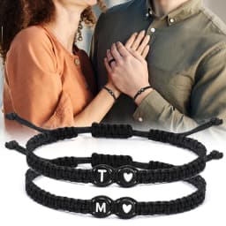 26 Letters Initial Heart Bracelets Handmade Adjustable A-Z Name Braided Bracelets For Women Men Friendship Jewelry