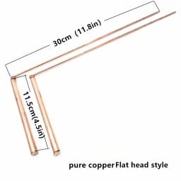 SongLong 99.9% Copper Dowsing Rod - Detect Gold, Water, Ghost Hunting Etc - 2pcs Divining Rods