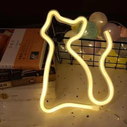 Cute Cat Bedroom Ambient Light, Wall Decoration, Night Light, Holiday Gift, Cute Animal-Themed Ambient Decorative Light, USB or 3*Aa Battery Powered (Batteries Not Included in Shipping)
