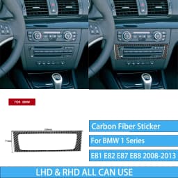 For BMW E81 E82 E87 E88 1 Series Interior Accessories 2008-2013 Gear Shift Knob Dashboard AC Outlet Carbon Fiber Cover Stickers