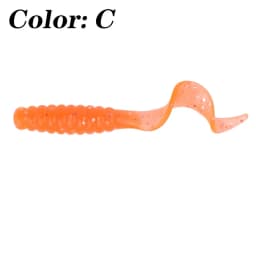 10 Pcs Jig Wobblers Worm Soft Lure 4.8cm 1.2g Shrimp Fishy Smell Spiral Tail Artificial Silicone Bait Swimbait Fishing Tackle