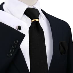Necktie Ring For Men Luxury Tie Handkerchief Cufflinks With Gold Metal Ring Suit Paisley Red Tie For Wedding 8cm Man Accessories