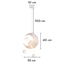 Modern Creative Pendant Light Moon Star Suspension Kids Bedroom Hanging Lamp Christmas Decorations For Home Fixture Lighting LED