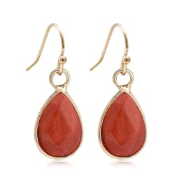 Waterdrop Natural Stone Dangle Labradorite Earrings for Women Newly Designed Female Daily Wear Wholesale Dropshiping