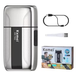 Kemei KM-T402 Professional Foil Shavers for Men IPX7 Waterproof Electric Razor for Men with LED Display Double Electric Shaver