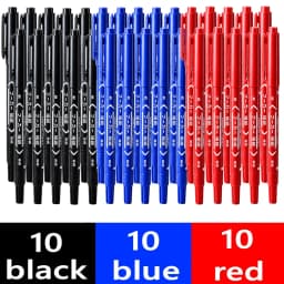 3/50/100Pcs/set Oil Double Tip Art Black Permanent Paint Marker Pen for Plastic Wood Stone Metal Glass Doodling Marking Graffiti