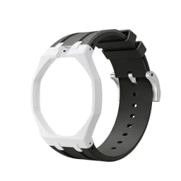 2in1 Bioceramic Case&Silicone Strap For Swatch x AP Royal pop Pocket watch bands Modification kit integrated Silicone Wirstband