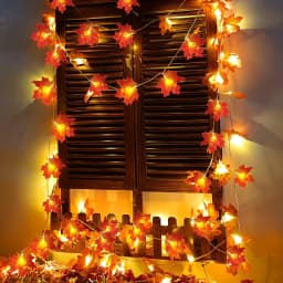 10/20LED Maple Leaf String Lights Fairy Lights Battery Powered Garland Light for Home Party Wedding Indoor Outdoor Decoration