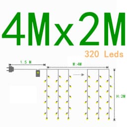 Led Icicle Curtain String Lights Fairy Christmas Lights Garland For Christmas New Year Wedding Home Room Patio Party Decoration