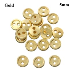 20Pcs Metal Doll Buttons For Doll Clothes Sewing Accessories Round Mini Buttons 3/4/5/6mm For 1/12 1/6 Diy Doll Clothing Buckles