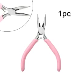 1/5/10pcs Pink Color Handle Anti-slip Splicing and Fixing Jewelry Pliers Tools & Repair Kit, for DIY Jewelery Making
