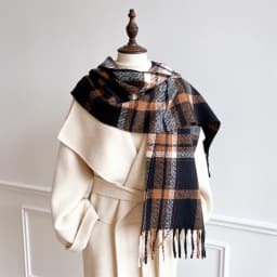 New Embossed Cashmere Women's Winter Scarf Warm Chunky Shawl Luxury Designer Tassels Pashmina Bufanda Lady Wrap Man Scarves